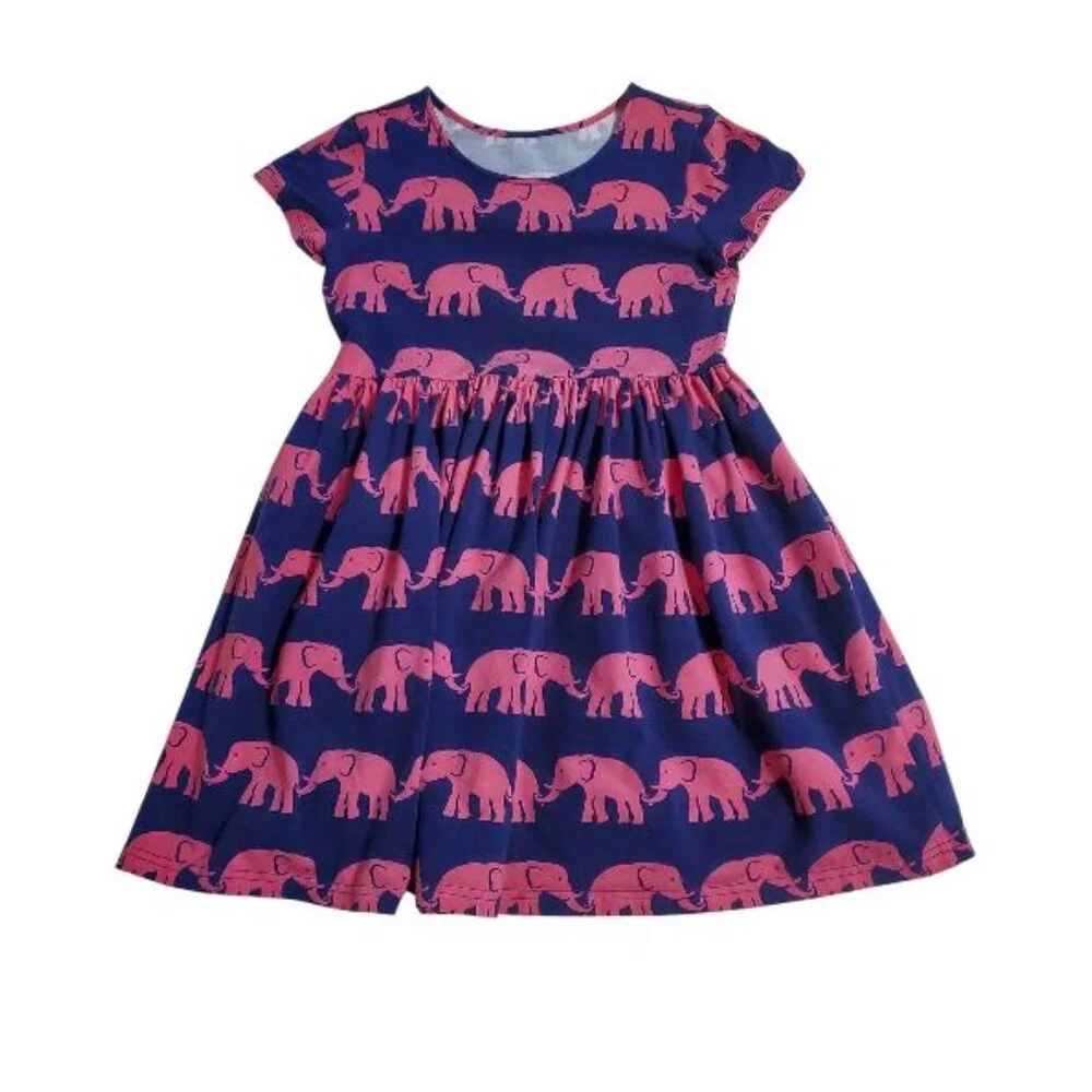 Kelly's Kids Elephant Print Dress Size 7-8